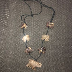 stone elephant necklace